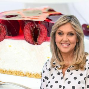 sernik jaglany z wiśniami