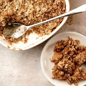 pieczona szarlotkowa owsianka