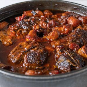 duszone mięso trik z kolagenem