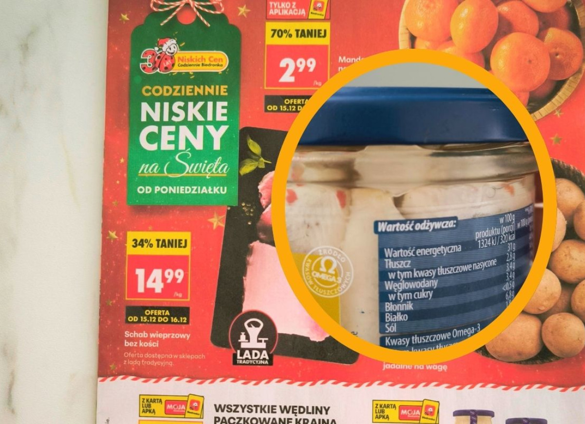 śledzie po gdańsku Biedronka