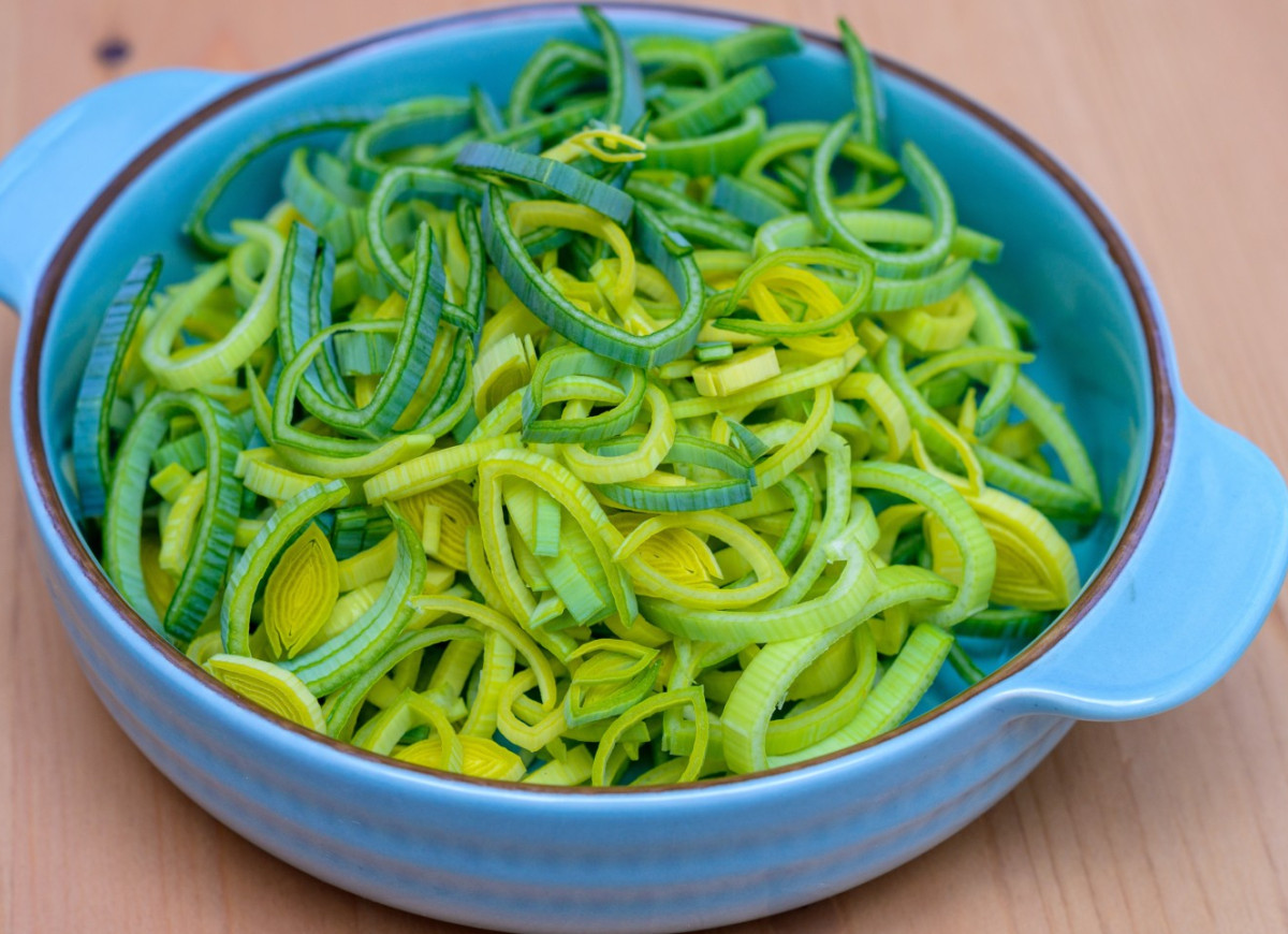 surówka z zielonej części pora