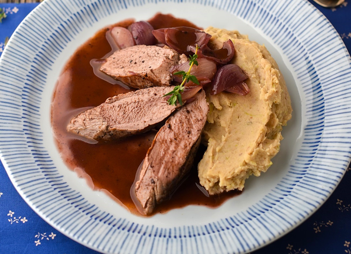 pieczony comber z sarny