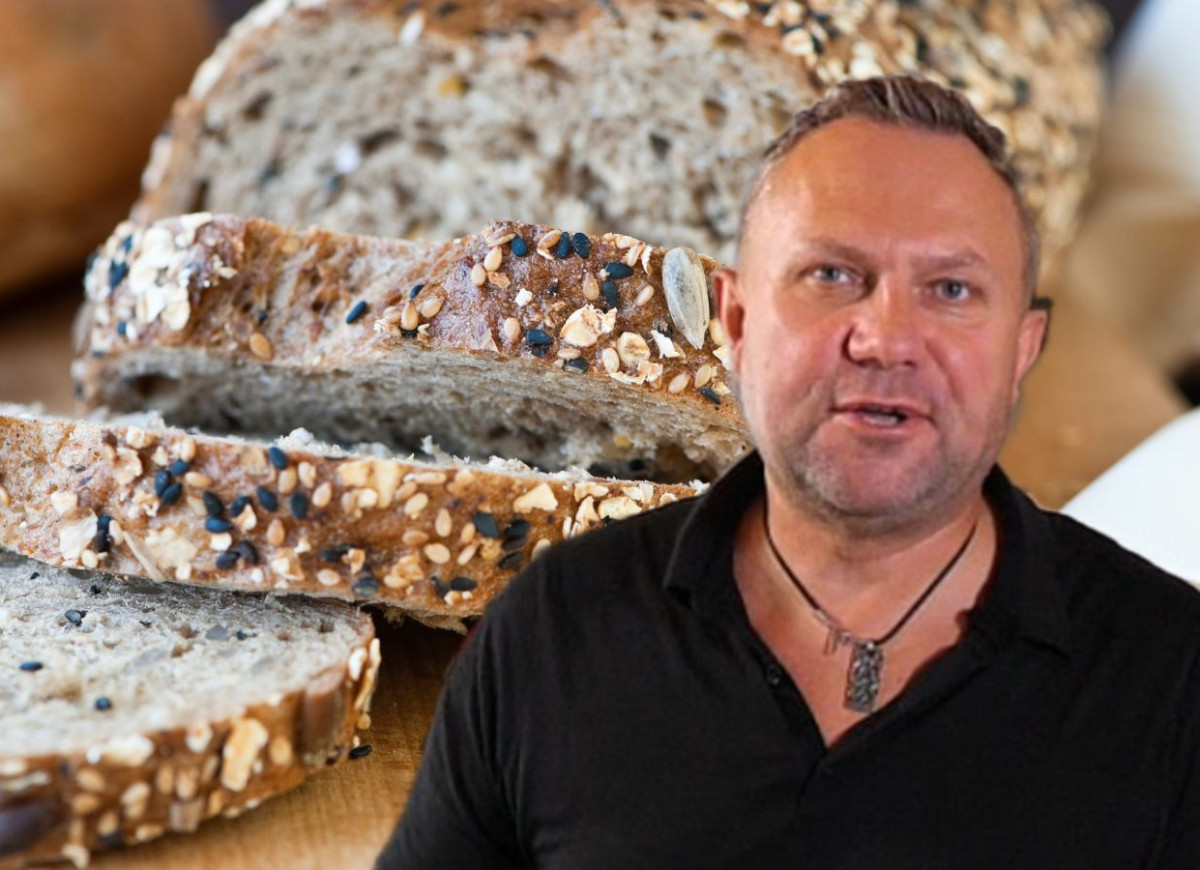 błyskawiczny chleb z ziarnami łyżką mieszany Strzelczyka