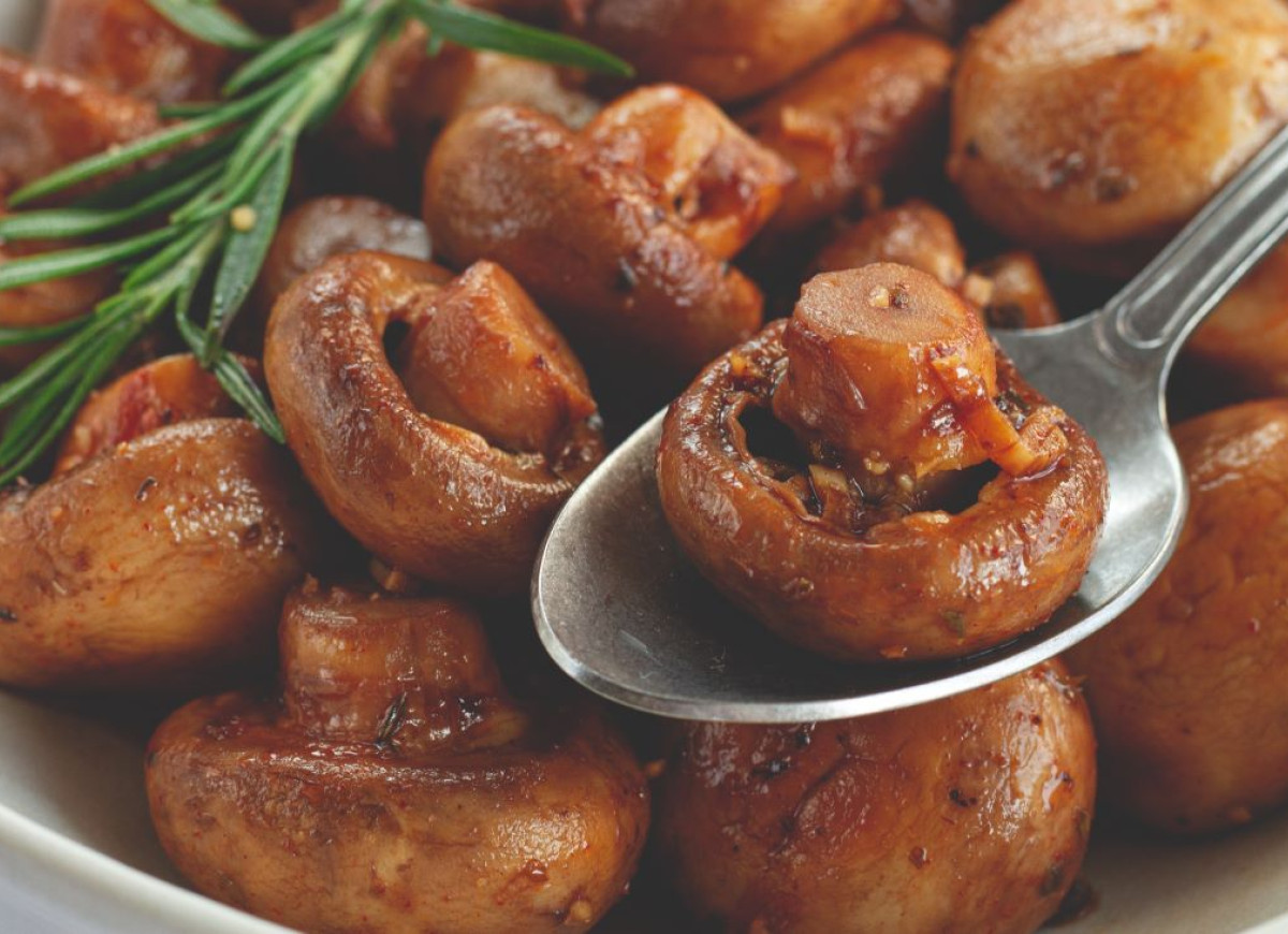 osuszanie pieczarek w wirówce do sałaty