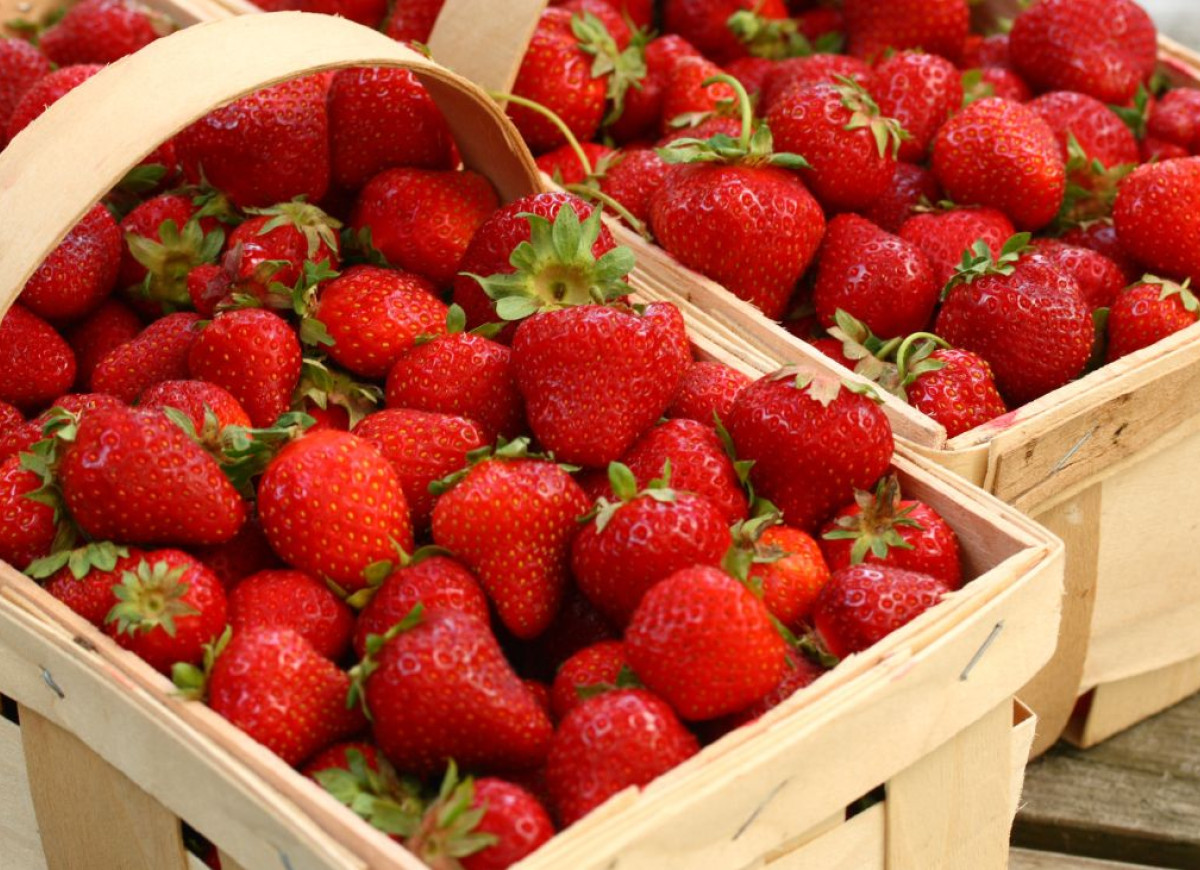 truskawki w łubiankach