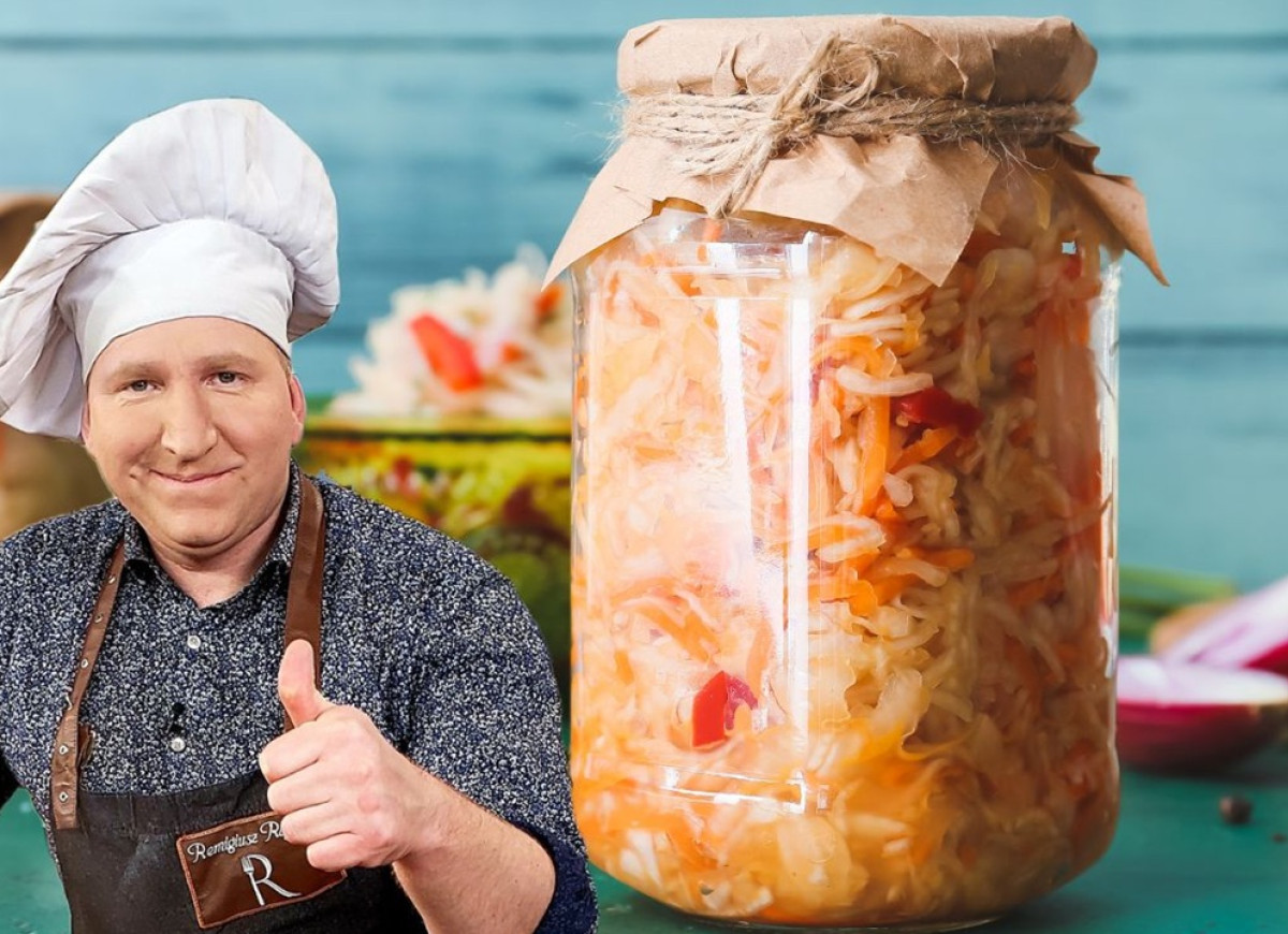 surówka z kapusty w słoikach Rączki