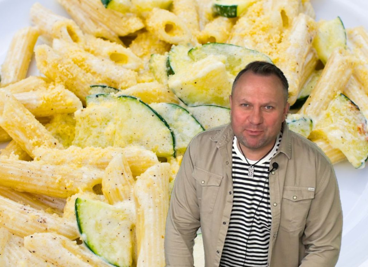 cukinia w sosie musztardowo-śmietanowym Strzelczyka