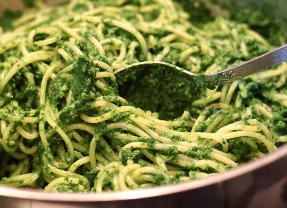 Makaron z pesto z fenkułu