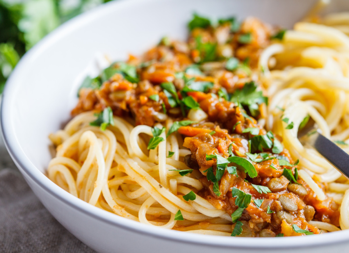 spaghetti bolognese bez mięsa