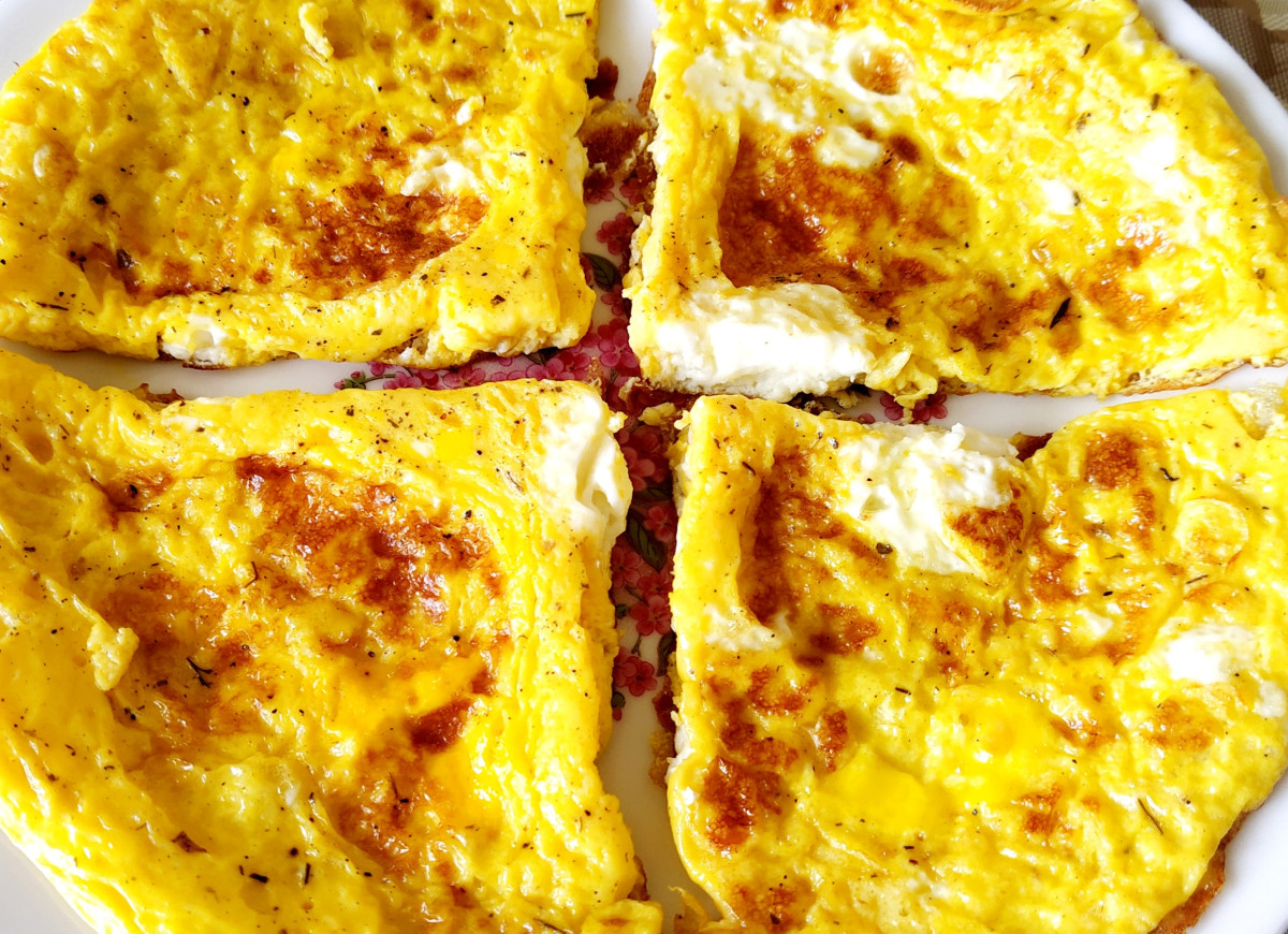 omlet cytrynowy z serkiem wiejskim