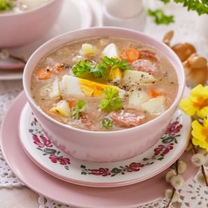 żurek wielkanocny na serwatce