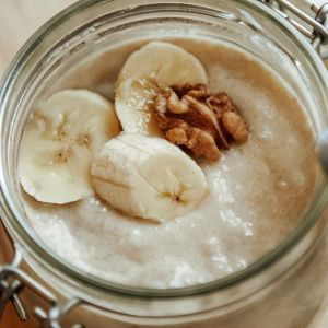 budyń ryżowy z bananami