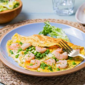omlet-z-krewetkami